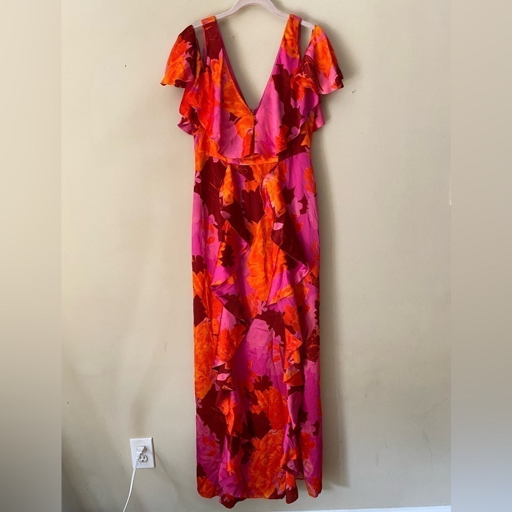 Flor Et Al Floral Silk Dress 8